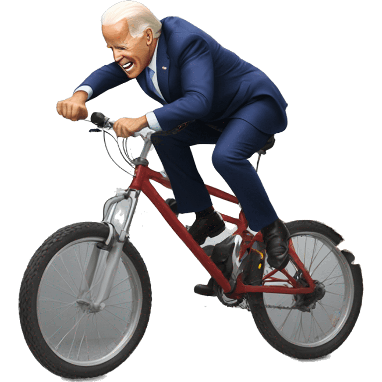 Biden falling off bike emoji