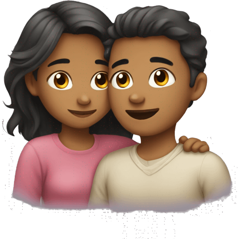 girl and boy cuddlinh emoji