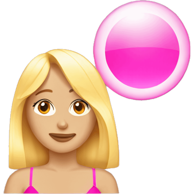 Blonde girl tanning with pink sun reflector emoji