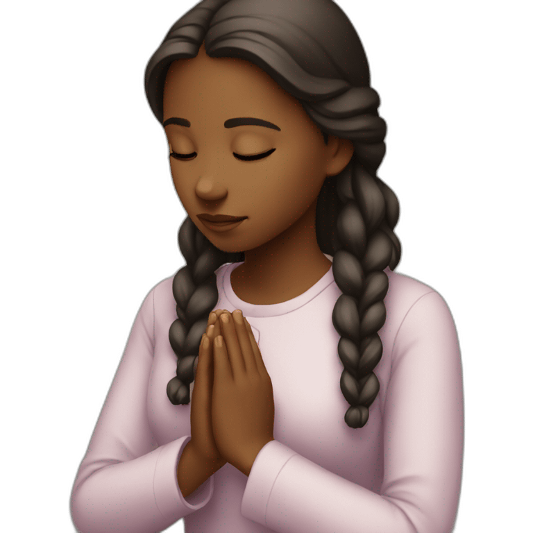 Girl praying  emoji