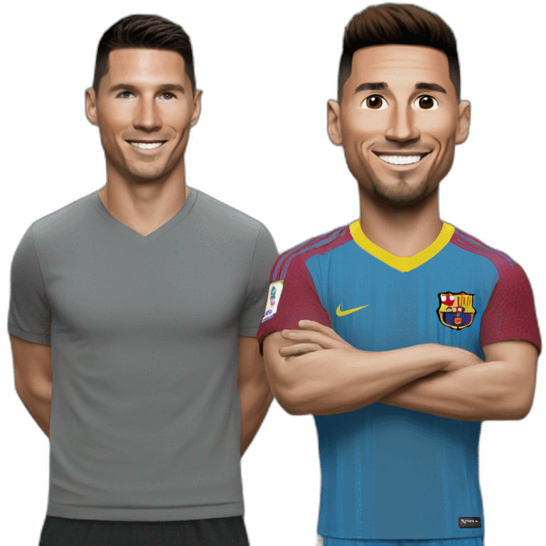 Ronaldo avec messi emoji