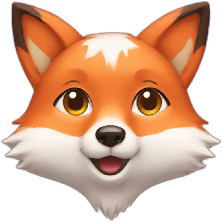 Kawaii fox emoji