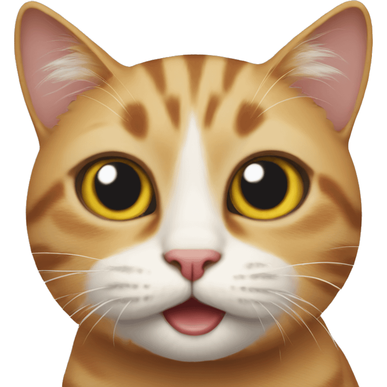 Cat making a silly face emoji