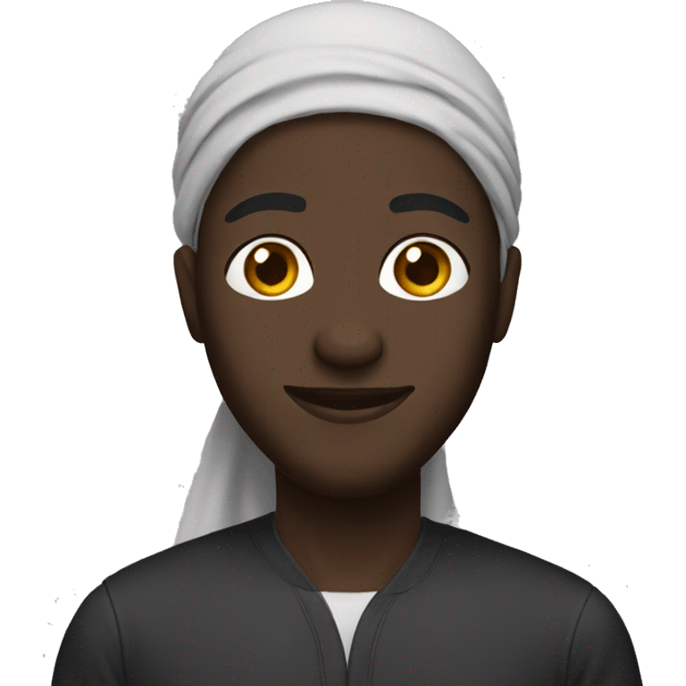 Black guy with a hijab emoji