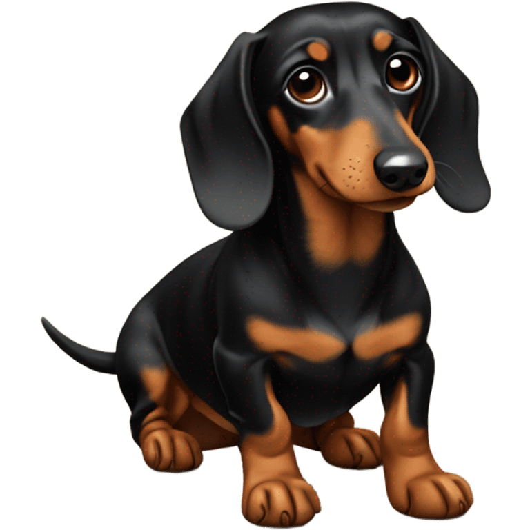 a black and tan dachshund emoji