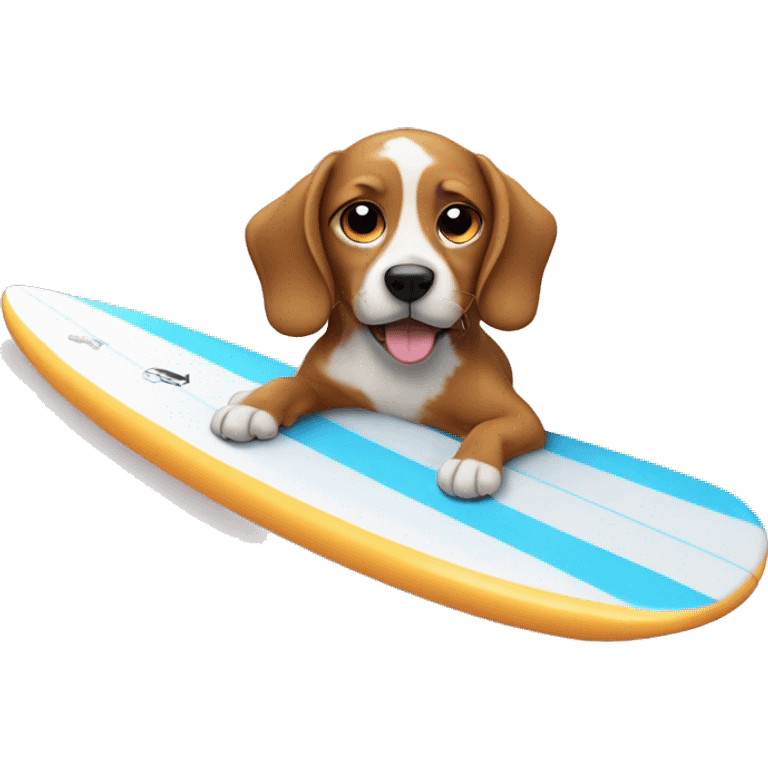 Dog on a surfboard  emoji