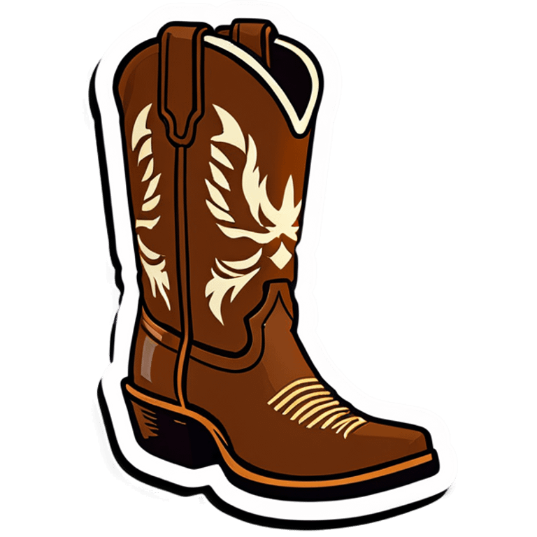 Brown western boots emoji