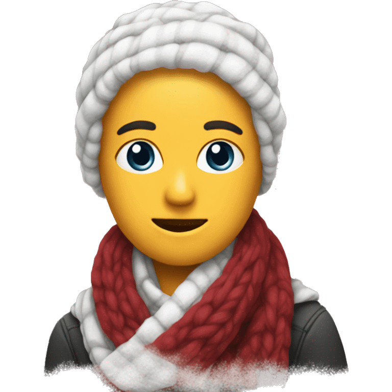 A withe scarf  emoji