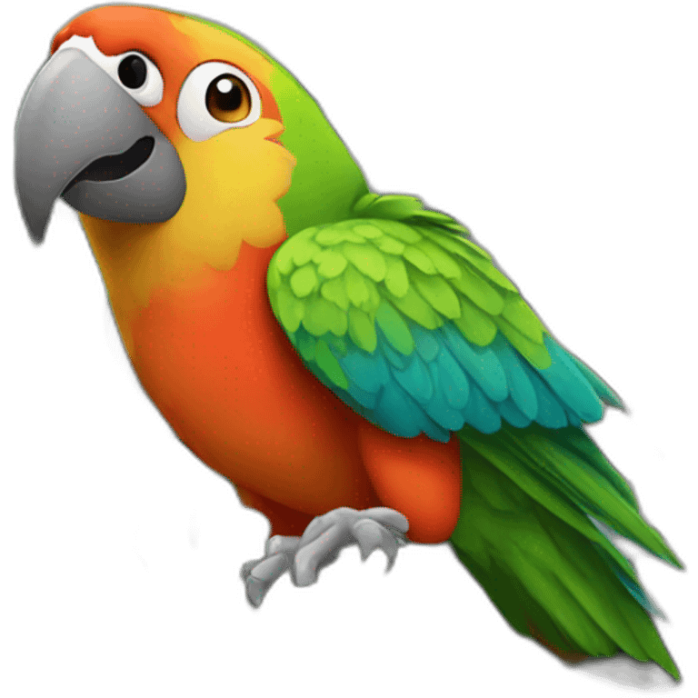 parrot on keyboard emoji