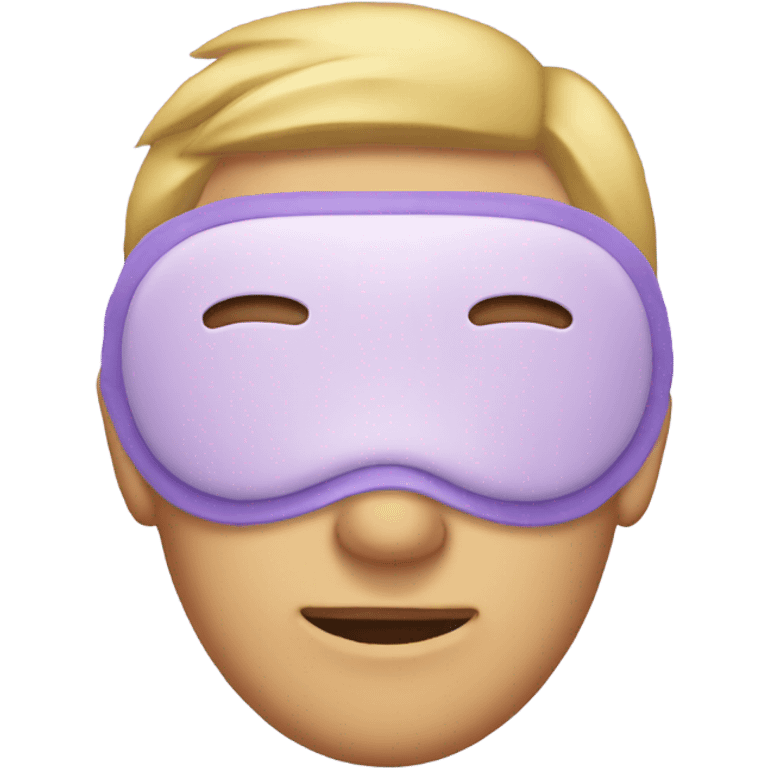 light purple sleep mask emoji