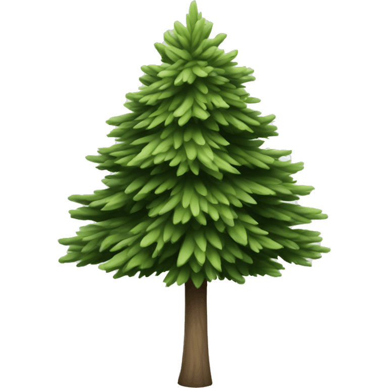  actual white fir christmas tree isolated.  emoji