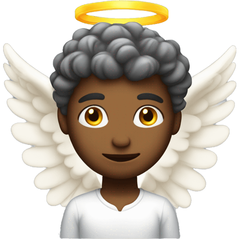 Angel with a big bright halo on his head emoji