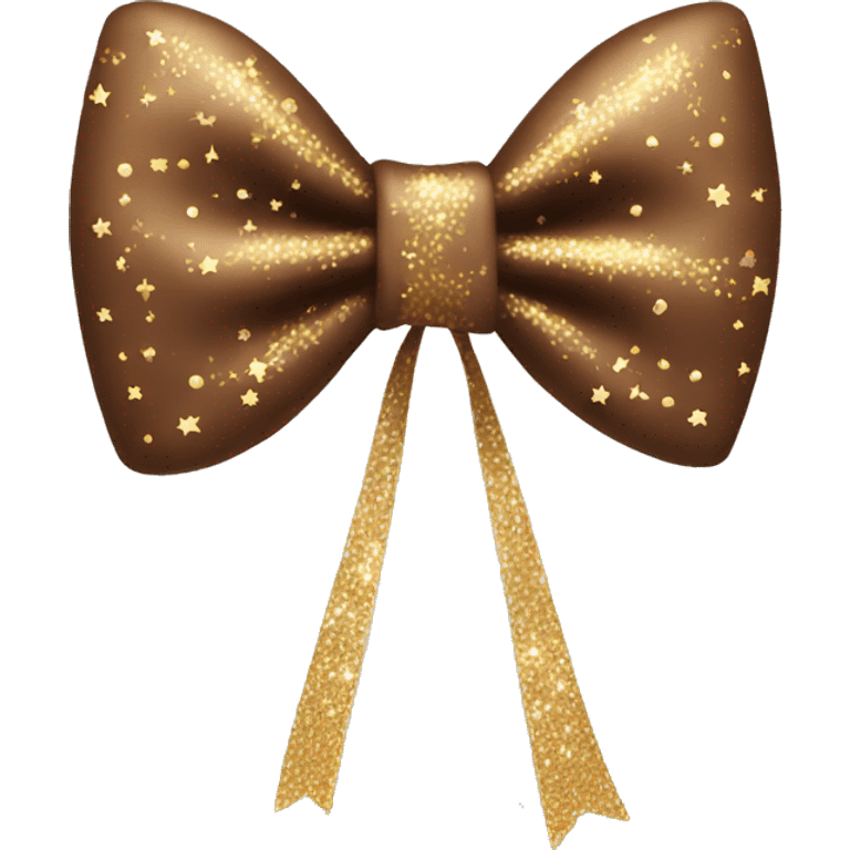 A brown bow with sparkles  emoji