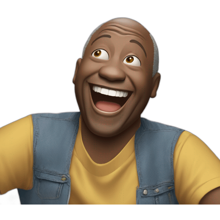 Dave Benson Phillips laughing madly at beans emoji