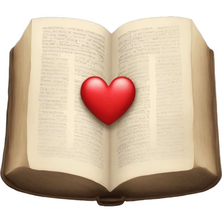 Bible with a heart  emoji