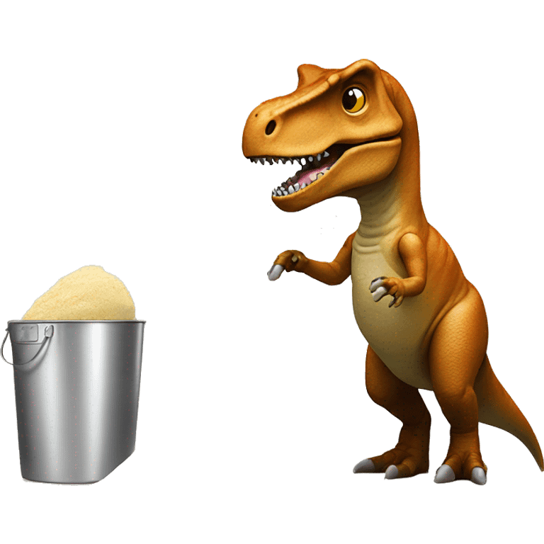 T-rex sniffing flour emoji