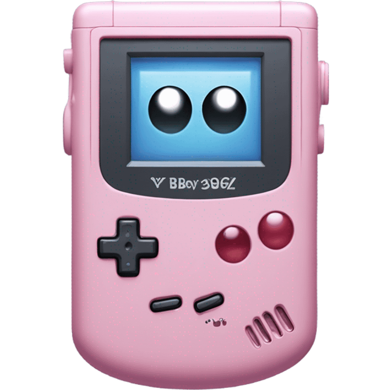 gameboy with Kirby eyes emoji