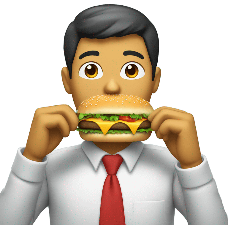 Caseoh eating a burger emoji