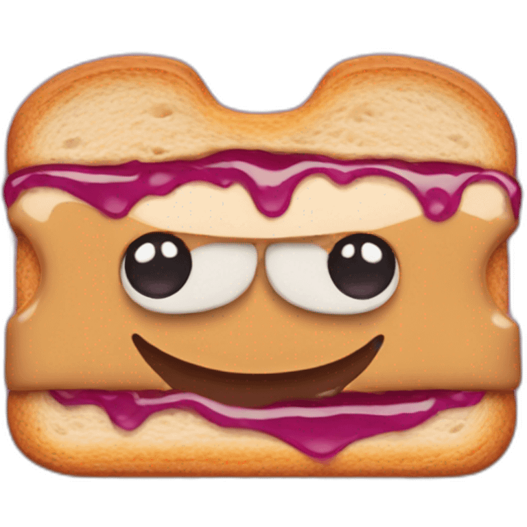 VHS with peanut butter and jelly sandwich in it emoji