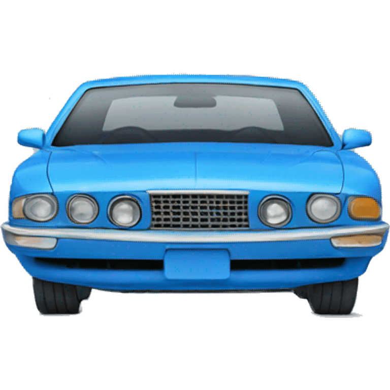 two blue car emoji