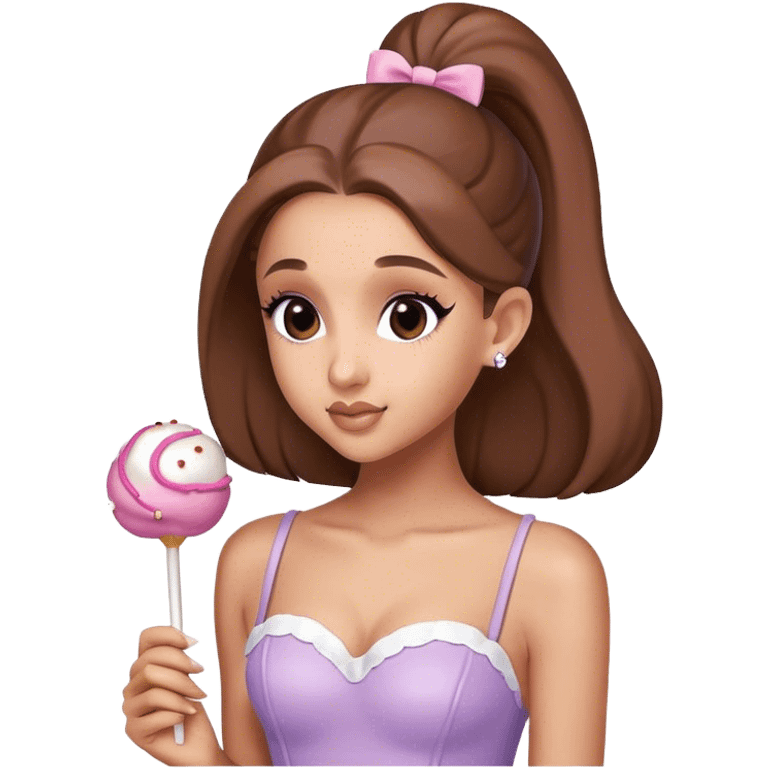 Ariana grande and a cake pop  emoji