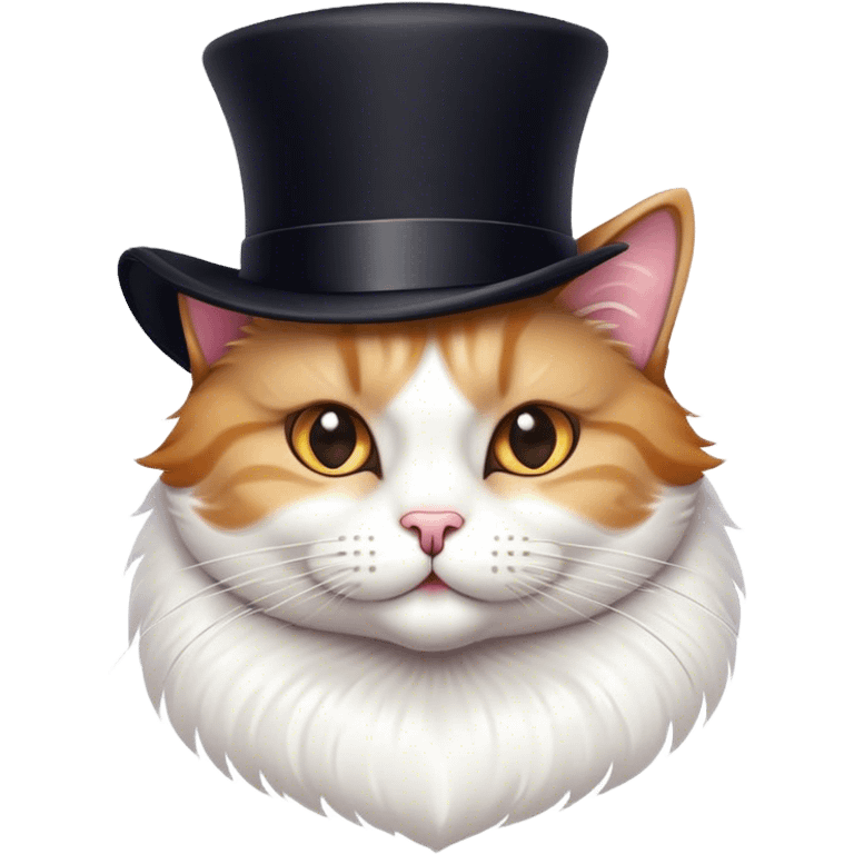 fancy cat with tophat emoji