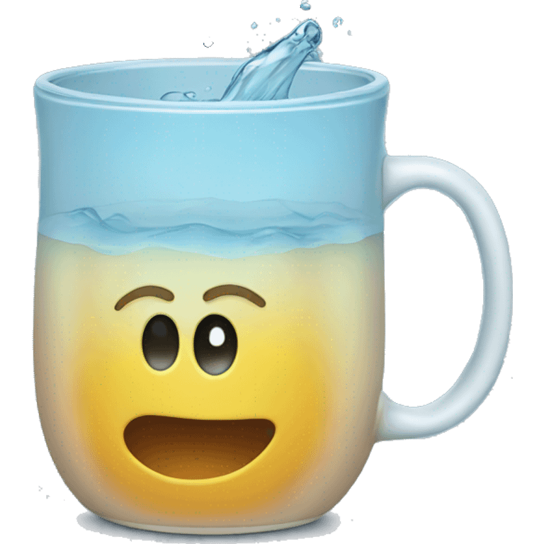 hot clear water in mug emoji