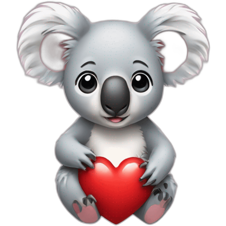 Koala with heart emoji