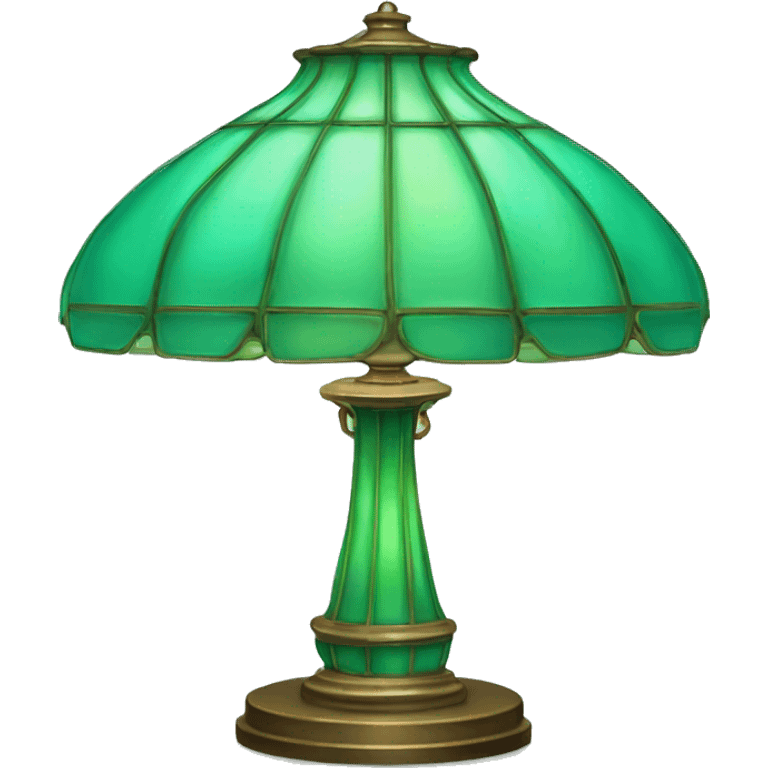 Green Tiffany lamp emoji