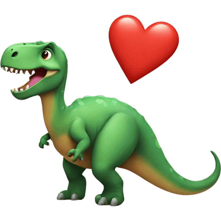 Dinosaur with heart  emoji