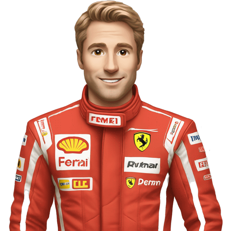  F1 driver in Ferrari suit emoji