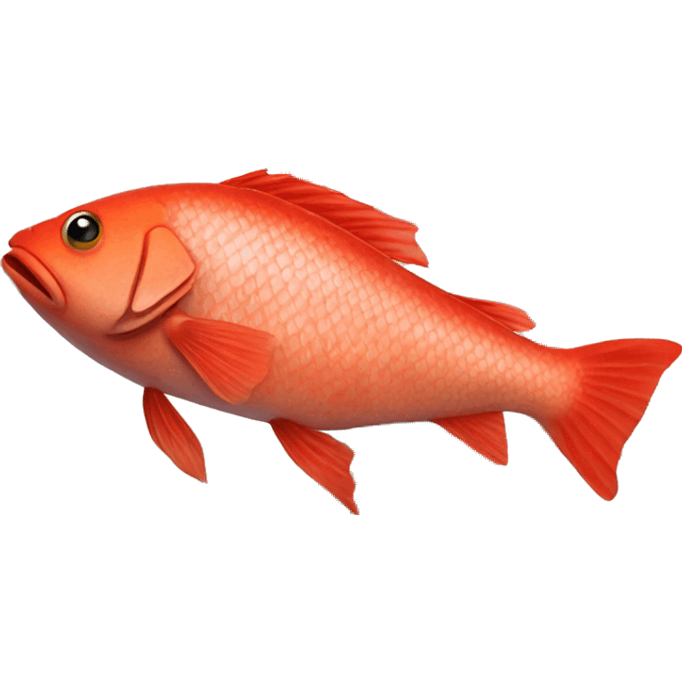 Red Fish in the house emoji