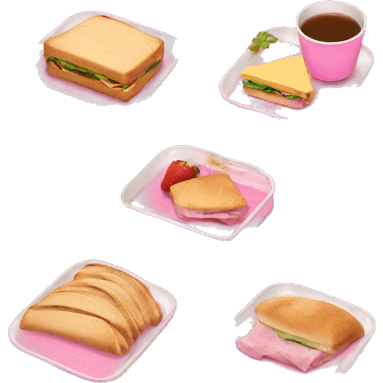 Cute pink lunch tray emoji