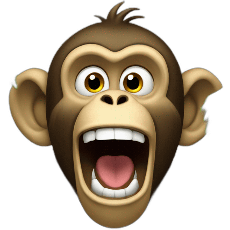 a monkey screaming into the trees about the universal labor of living emoji