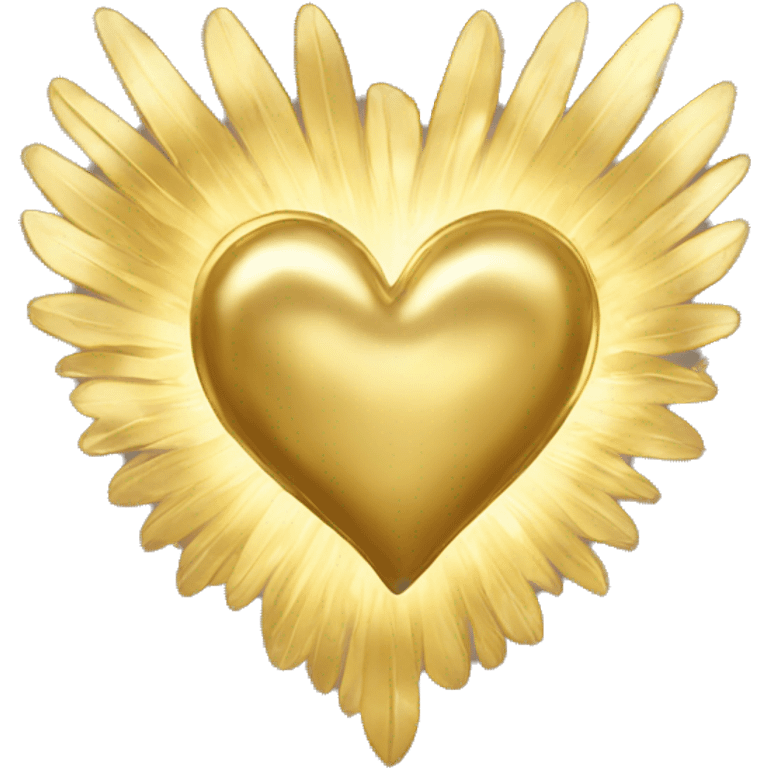 gold divine heart emoji