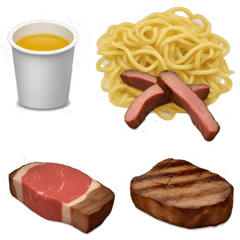 steak noodles emoji