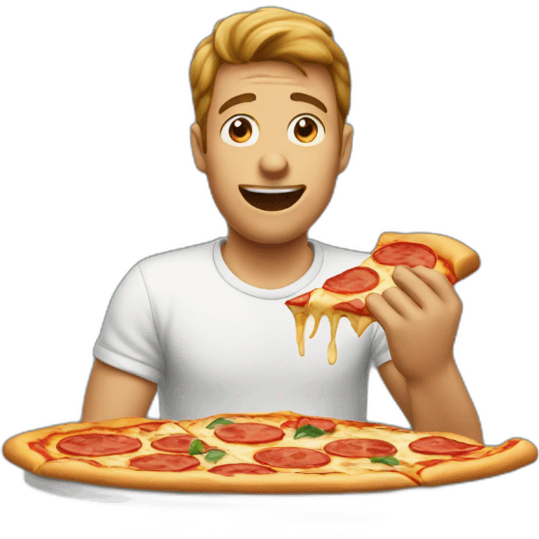 man eating pizza emoji