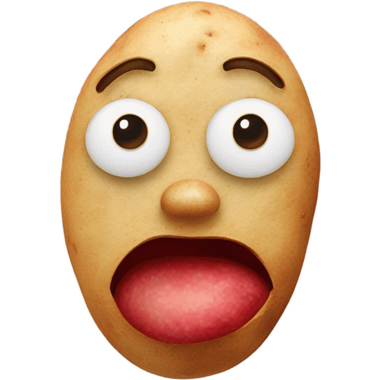 Red potatoe face emoji