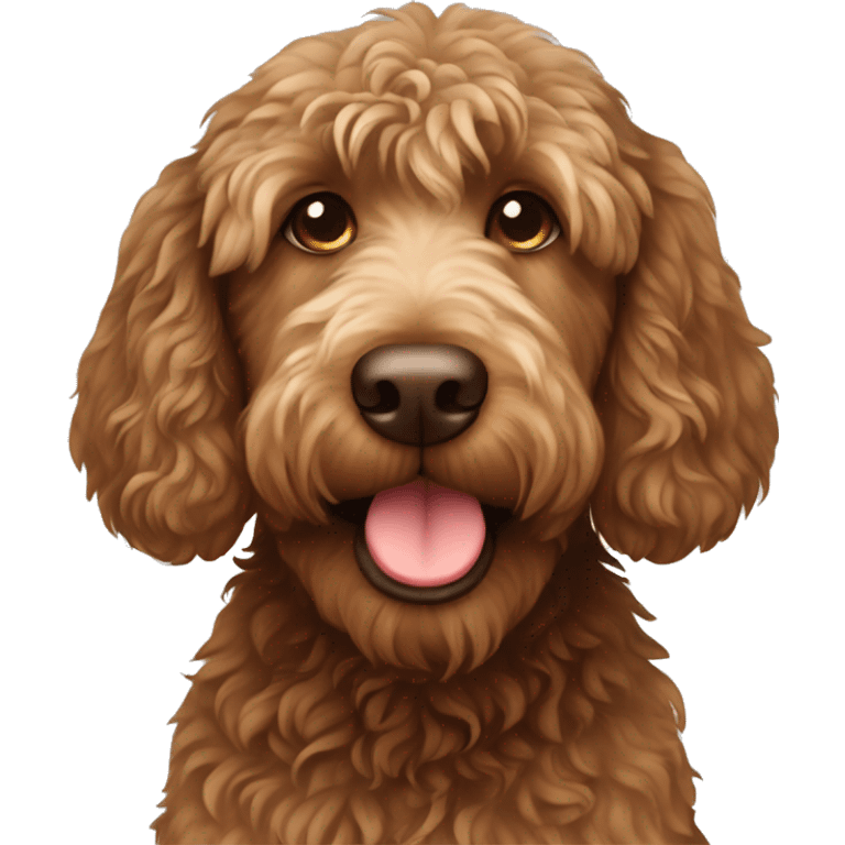 brown labradoodle  emoji