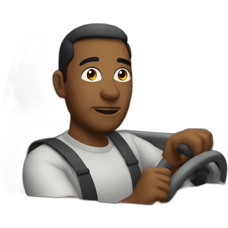 man driving car emoji