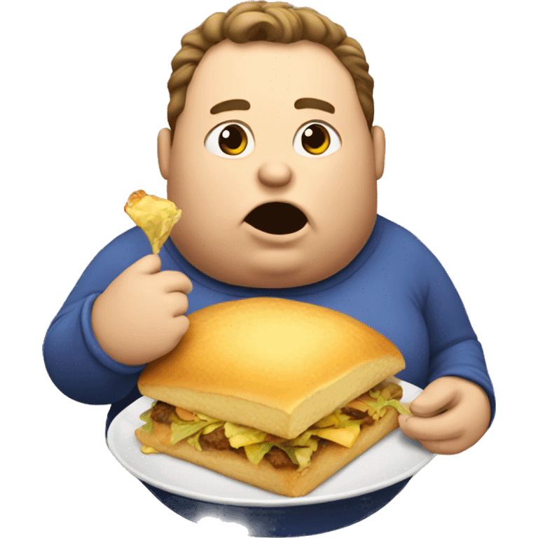 fat person eating  emoji