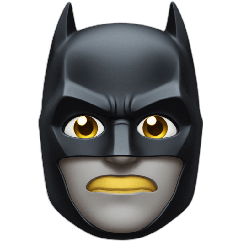 Batman impressionné avec la bouche grande ouverte et des étoiles dans les yeux emoji