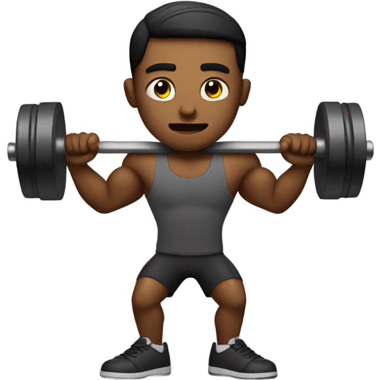 guy training with dumbells emoji