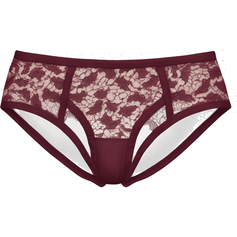 Burgundy Lace Briefs emoji