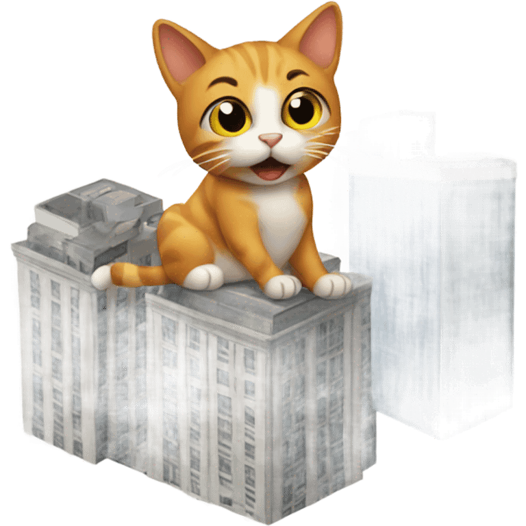 Cat eating buildings emoji