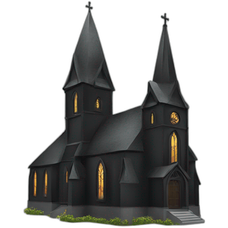 black gothic church emoji