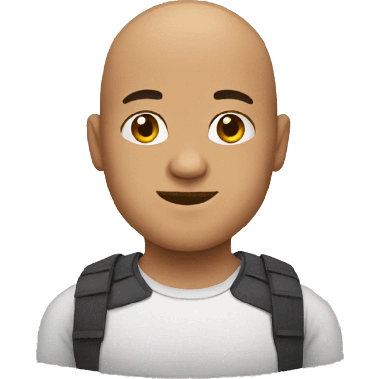 a bald brown emoji