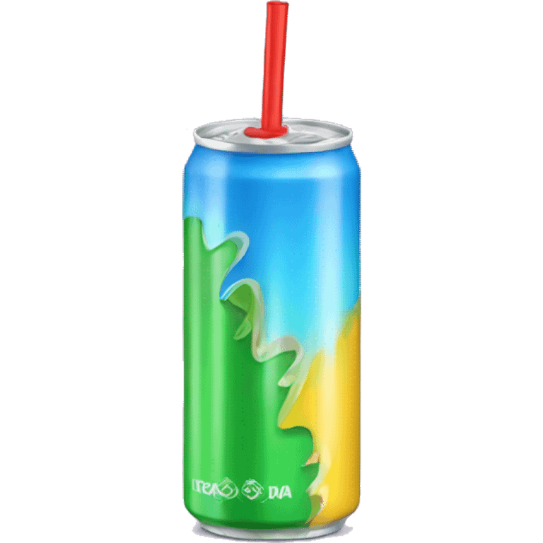 Energy drink with straw emoji