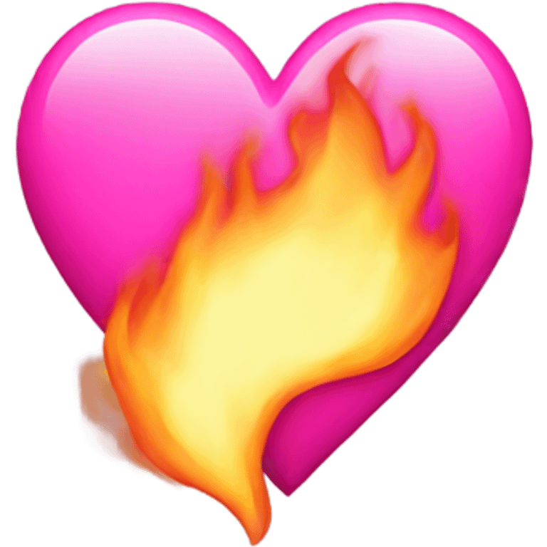 pink heart on fire emoji