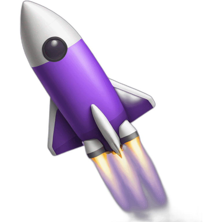 purple rocket emoji